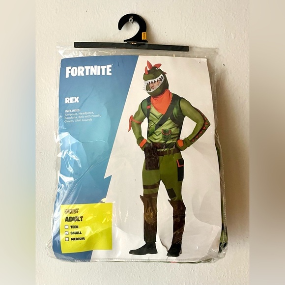 Spirit Halloween Adult Rex Fortnite Costume Size Small Complete Like New - Picture 2 of 6